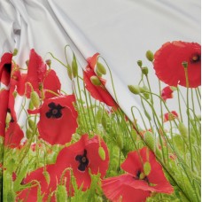 Атлас стрейч Linda Маки на зеленом Атлас стрейч Linda Маки на зеленом