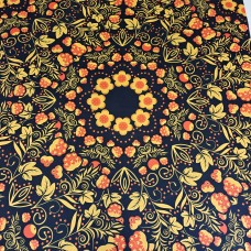 Органза матовая Виола с узором Хохлома Органза матовая Виола с узором Хохлома