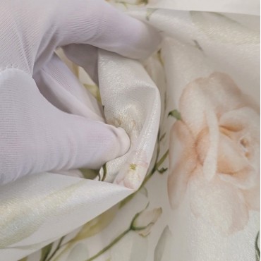 Плотная органза ANGELICA с цветочным принтом розы