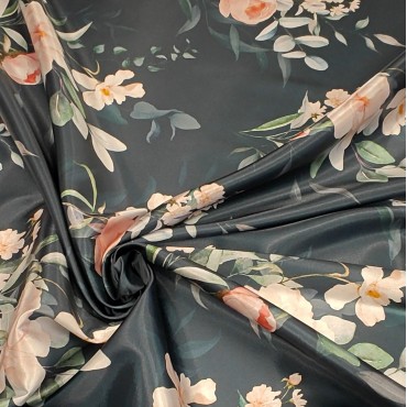 Атлас с блеском Кристалл красивым принтом розы Атлас с блеском Кристалл красивым принтом розы