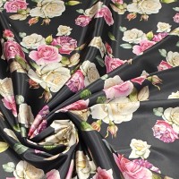 Атлас с блеском Кристалл с красивыми розами