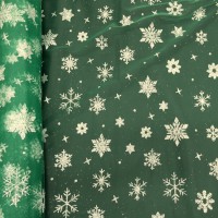 Фатин снежинки - цвет зеленый 34
