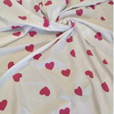 Поплин плательный с сердечками Поплин плательный с сердечками