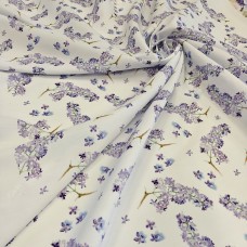 Поплин плательный с красивым рисунком сирени Поплин плательный с красивым рисунком сирени