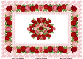 Праздничная скатерть - Букет из роз